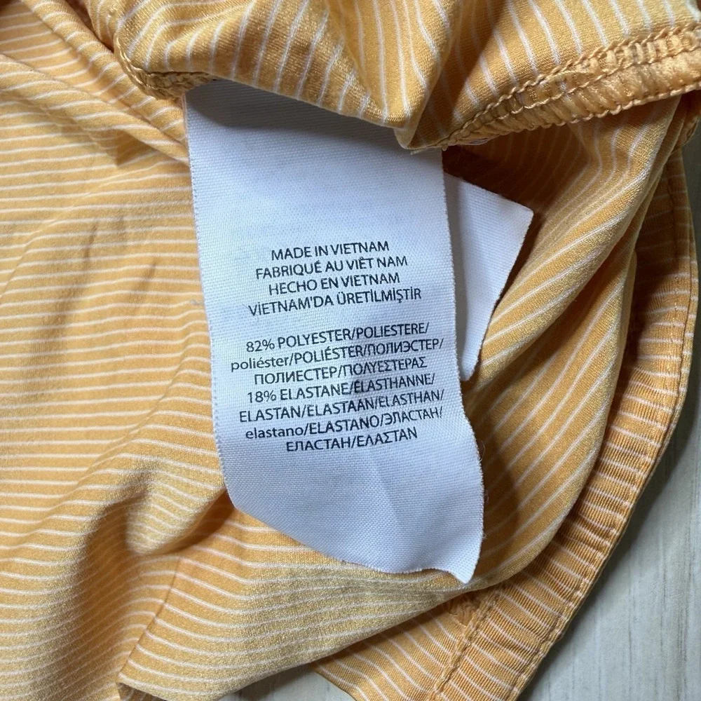 RLX Ralph Lauren Mens Striped Polo Golf Shirt Orange Size XL Moisture Wicking